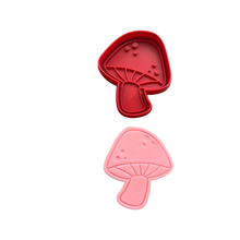 Load image into Gallery viewer, Gnome Cookie Cutter Stamp Heart Mushroom Valentine's day