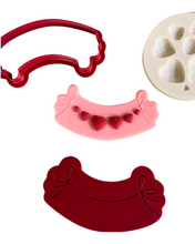 Load image into Gallery viewer, Banner Cookie Cutter Debosser Fondant Cutter Easter Valentine's baby shower