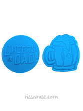 Load image into Gallery viewer, cheers daddy cookie debooser & beer cutter embosser - father's day