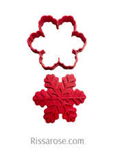 Load image into Gallery viewer, snowflake cookie cutter stamp xmas winter wonderland frozen theme