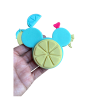 Load image into Gallery viewer, Lemon theme cookie cutter embosser half slice full slice baby shower