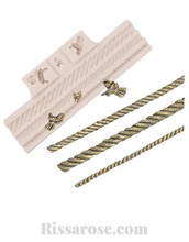 Load image into Gallery viewer, rope and knots silicone mould 3 rope cavities plus 3 knots cavities