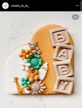 Load image into Gallery viewer, Baby Cookie Cutters debosser Rattle Bottle Baby Block Boho