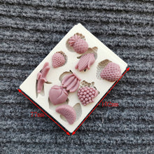 Load image into Gallery viewer, fruit silicone mould banana peach pineapple corn cake mould fondant sugar craft decor mould