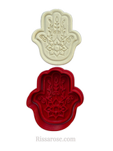 Load image into Gallery viewer, diwali cookie fondant cutter embosser om indian elephant henna hand hinduism buddhism jainism henna hand