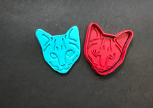 Load image into Gallery viewer, dog cat faces cookie cutter and stamp