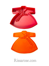 Load image into Gallery viewer, hanbok cookie cutter and stamp - traditional korean clothes chosŏn-ot