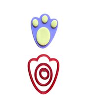 Load image into Gallery viewer, Easter cookie cutter set rabbit tail feet carrot multi piece cutter