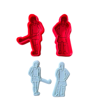 Load image into Gallery viewer, Hockey cookie cutter fondant boy girl player ice hockey