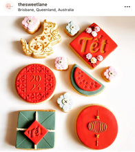 Load image into Gallery viewer, Vietnamese New Year Set Tet Cookie Cutter Stamp Floral Cat Watermelon Lantern Bamboo Sticky rice Bánh Chưng
