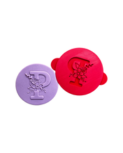 Load image into Gallery viewer, Floral alphabet cookie debossers mother's day letter
