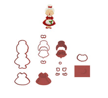 Load image into Gallery viewer, mrs santa claus cutter kit christmas grandma fondant cutter set cake figures