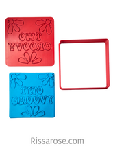 Load image into Gallery viewer, two groovy cookie debosser raised stamp daisy
