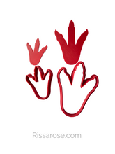 Load image into Gallery viewer, Dinosaurs foot print cookie cutter stamp