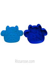 Load image into Gallery viewer, farm animals head face cookie cutters stamps - chicken horse lamb cow pig cow