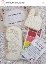 Load image into Gallery viewer, Muslim boy girl praying Cookie Fondant Eid Ramadan Embosser Hijab stamp