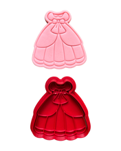 Load image into Gallery viewer, Wedding Cookie Cutter Stamp Champagne Dress