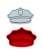 Load image into Gallery viewer, Police Elements Cookie Cutter Stamp Dog Policewoman Policeman Badge Car helicopter Walkie Talkie Flashlight Handcuff Hat