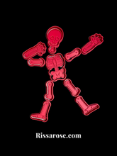 Load image into Gallery viewer, halloween skeleton cookie cutter stamp anatomy puzzle body bones