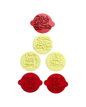 Load image into Gallery viewer, Happy New Year Cookie Fondant Stamps Embosse wine Glass chin chin 2023 Fireworks Celebrition