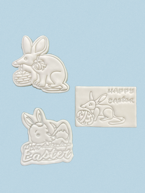 easter bilby cookie cutter happy easter cookie stamp basket fondant embosser cake decoration all 3