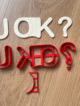 Load image into Gallery viewer, R U Ok? Letter cutter cookie cutter cake
