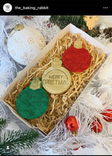 Load image into Gallery viewer, Blank Bauble Cookie Cutter Merry Christmas mini Stamp