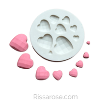 Load image into Gallery viewer, Hearts Silicone Mould love Valentine's Day dimond heart