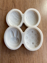 Load image into Gallery viewer, easter egg silicone mould rabbit flower bunny both