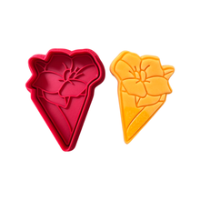 Load image into Gallery viewer, Mother's day flower platter cookie cutter embosser rose tulip cherry daisy