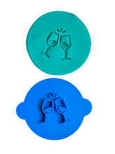 Load image into Gallery viewer, happy birthday cookie stamp chin-chin wine glasses fondant embosser wedding chin chin