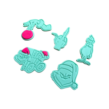 Load image into Gallery viewer, The Grinch Cookie Cutter Stamp Heart Sign Christmas Hohoho full body