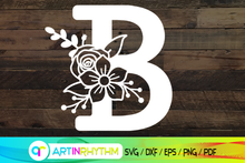 Load image into Gallery viewer, floral alphabet cookie debossers mother's day letter b