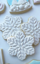 Load image into Gallery viewer, snowflake cookie cutter stamp xmas winter wonderland frozen theme
