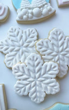 Load image into Gallery viewer, snowflake cookie cutter stamp xmas winter wonderland frozen theme