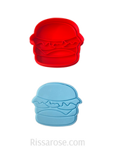Load image into Gallery viewer, hamburger hot chips cookie cutter stamp father&#39;s day burger

