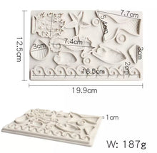 Load image into Gallery viewer, ocean sea fish coral mermaid tail silicone cake mould fondant sugar craft decor mould