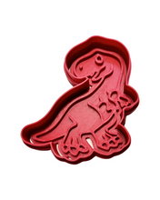 Load image into Gallery viewer, Dinosaurs cookie cutter stamp T-Rex Stegosaurus Brontosaurus Triceratops Pterodactyl