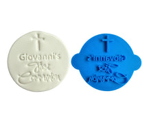 Load image into Gallery viewer, first communion cross cookie stamp fondant embosser christening cookie personalised custom first communion