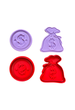 Load image into Gallery viewer, Money bag coin Cookie Cutter Stamp Fondant Embosser money Sack