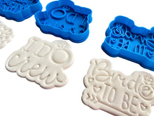 Load image into Gallery viewer, bridal cookie cutter and embosser - future mrs; i do crew; bride to be -hen's night - engagement - wedding