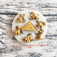 Load image into Gallery viewer, dinosaurs silicone moulds volcano t-rex stegosaurus triceratops