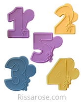 Load image into Gallery viewer, balloons number cookie cutter debosser bouquets heart