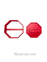 Load image into Gallery viewer, fire fighter cookie cutter truck engine fireman fondant embosser stop sign stop sign