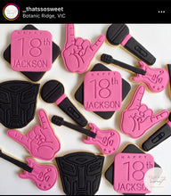 Load image into Gallery viewer, Music theme cookie cutter stamp - Drum Grand Piano Violin Microphone Saxophone Guitar Keyboard Keyboard