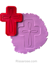 Load image into Gallery viewer, Cross cutter debosser baptism christening