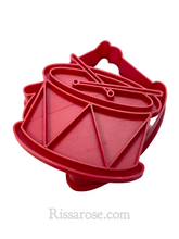 Load image into Gallery viewer, music theme cookie cutter stamp - drum grand piano violin microphone saxophone guitar keyboard keyboard drum