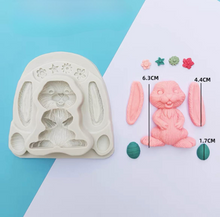 Load image into Gallery viewer, Easter Silicone Mould Rabbit Bunny Long Ears Egg Flower Cake