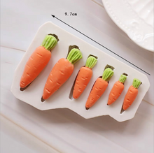 Load image into Gallery viewer, carrots silicone mould easter cupcake cake mould 6 carrots