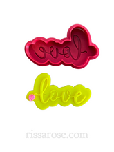 Load image into Gallery viewer, love mum cookie cutter and debosser set - mother's day